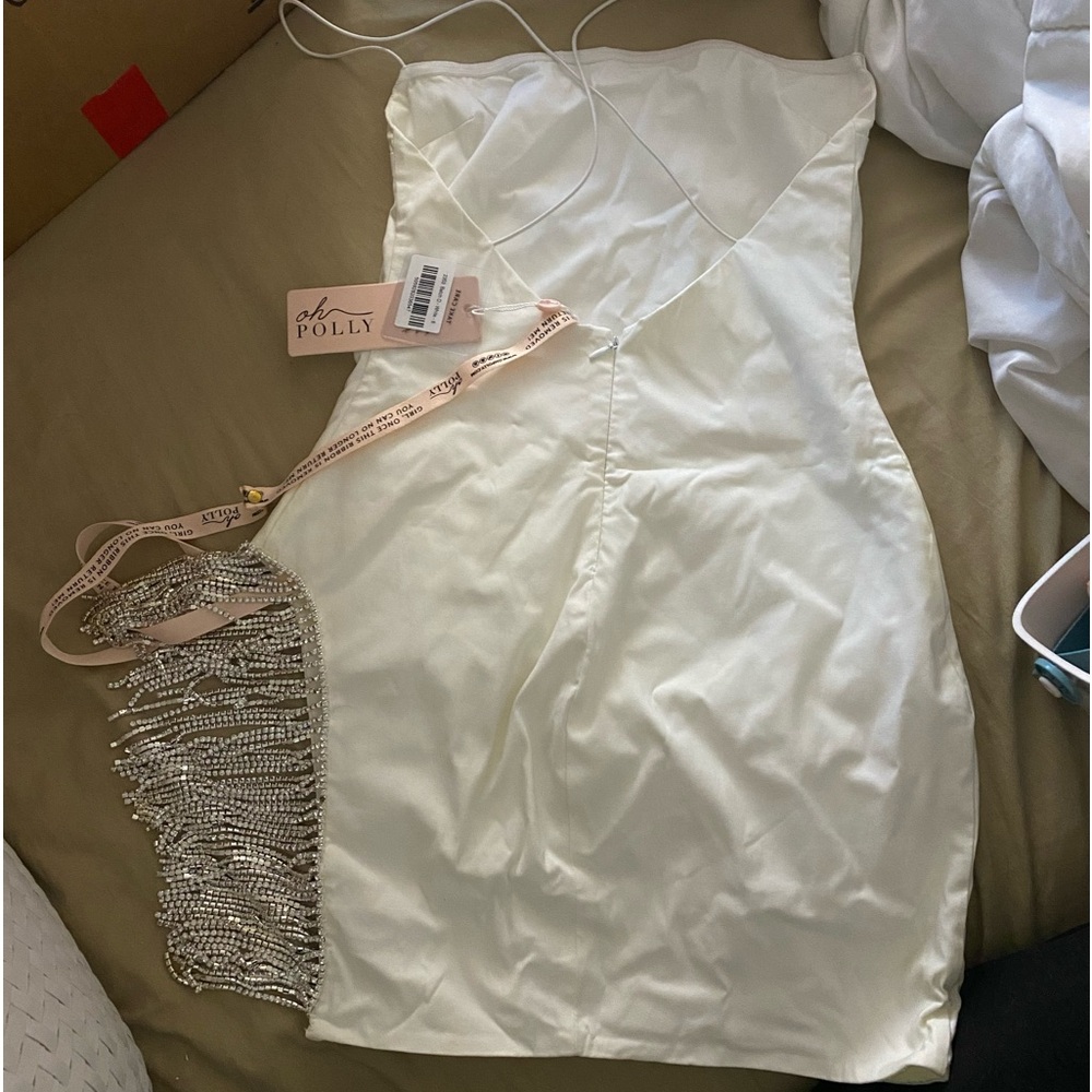 OhPolly Dress w/Rhinestone Fringe~Perfect 4 brides2be, graduations, &nights out🤍